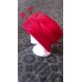 August Hat Company 's Fancy Hat Derby Church Organza Bow Red Feathers Wool  eb-39636718